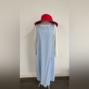 JustFashionNow blue sleeveless dress.